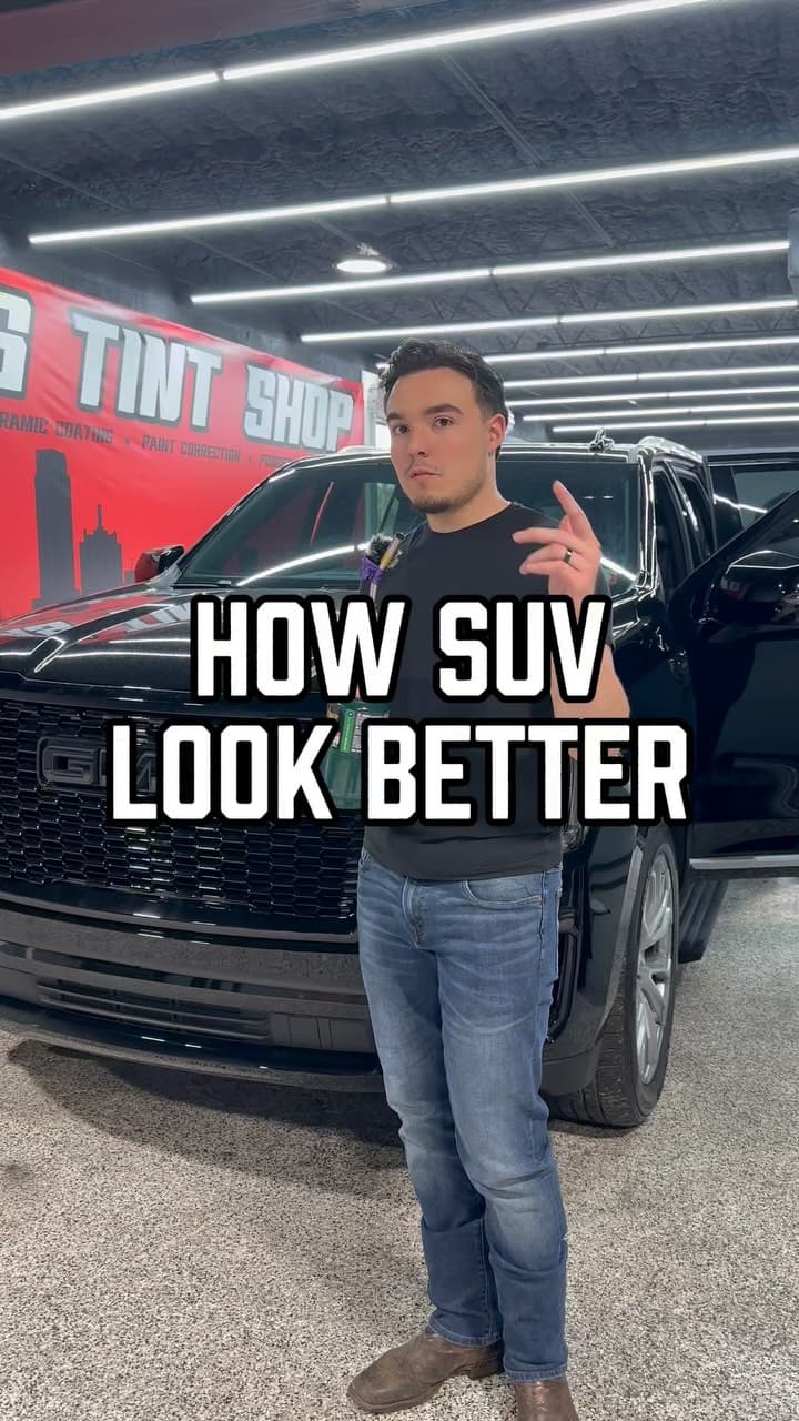 SUV after a chrome delete at Dallas Tint Shop